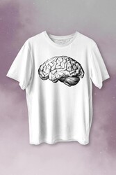 İnsan Beyni Kafayı Kulllan Beyin Zeka Baskılı Tişört Unisex T-shirt - 1