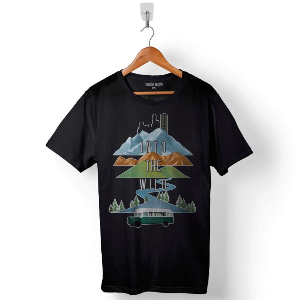 Into The Wild 2007 Özgürlük Yolu Baskılı Tişört Unisex T-Shirt - 1