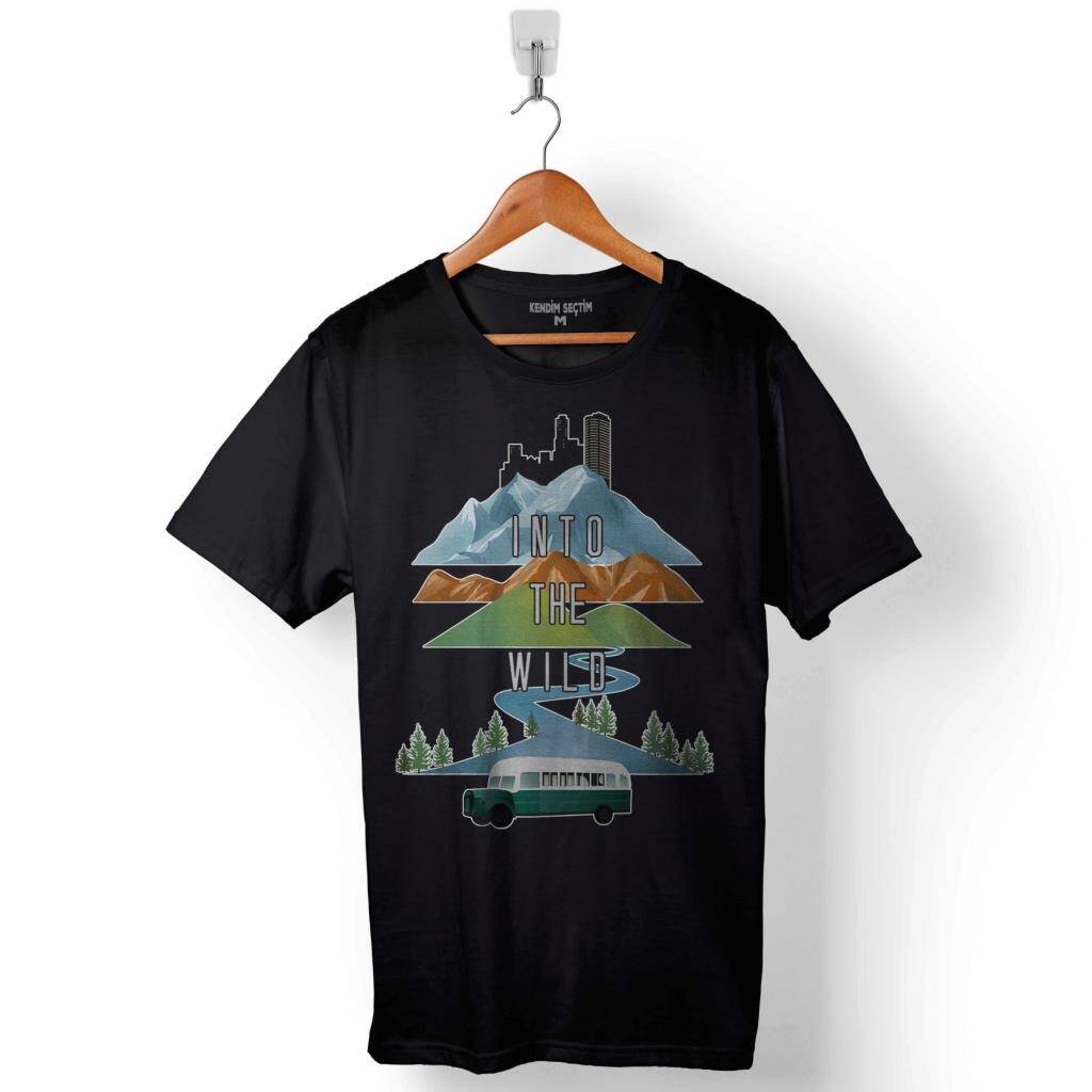Into The Wild 2007 Özgürlük Yolu Baskılı Tişört Unisex T-Shirt - 1