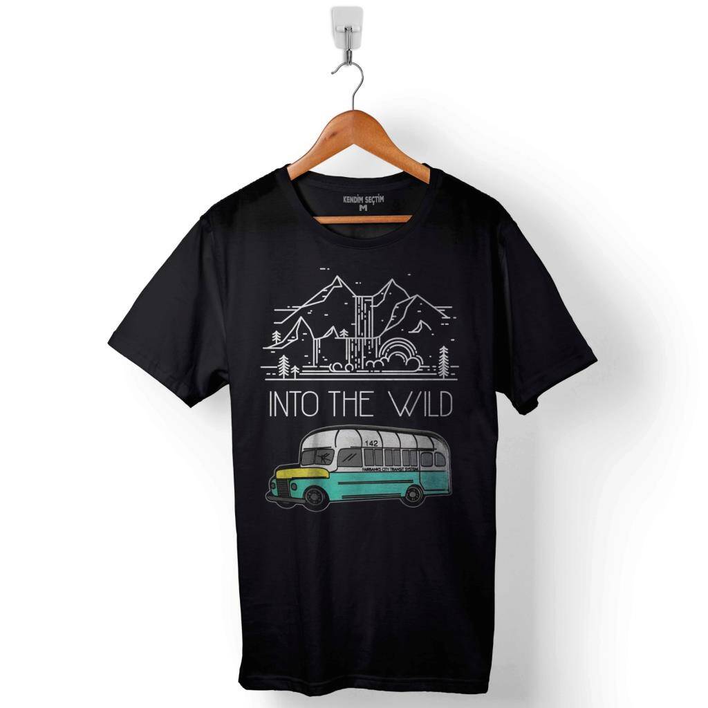 Into The Wild 2007 Özgürlük Yolu Baskılı Tişört Unisex T-Shirt - 1