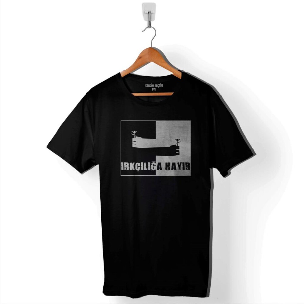 Irkçılığa Hayır Faşizm Ayrımcilık Eylem Direniş Baskılı Tişört Unisex T-Shirt - 1