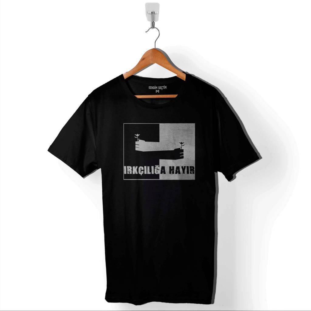 Irkçılığa Hayır Faşizm Ayrımcilık Eylem Direniş Baskılı Tişört Unisex T-Shirt - 1
