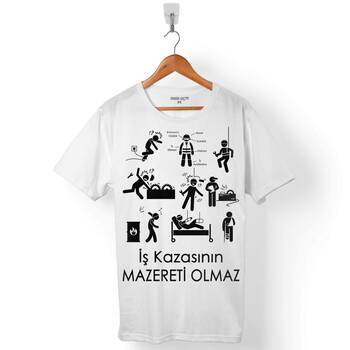 İSG İŞ KAZASININ MAZERETİ OLMAZ İŞ GÜVENLİĞİ ERKEK TİŞÖRT - 1