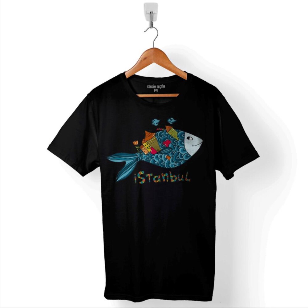 İstanbul Galata Konstantinopolis Osmanlı Baskılı Tişört Unisex T-Shirt - 1
