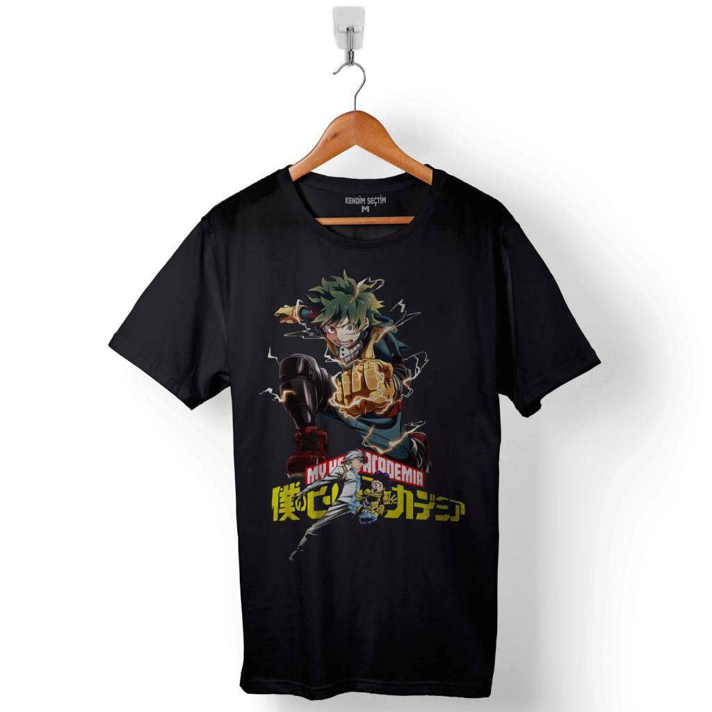 Izuku Mıdorıya Boku No Hero My Academıa Baskılı Tişört Unisex T-Shirt - 1