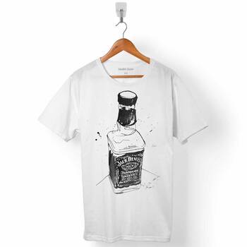 JACK DANIELS WHISKEY VİSKİ ŞİŞESİ ALKOL ERKEK TİŞÖRT - 1