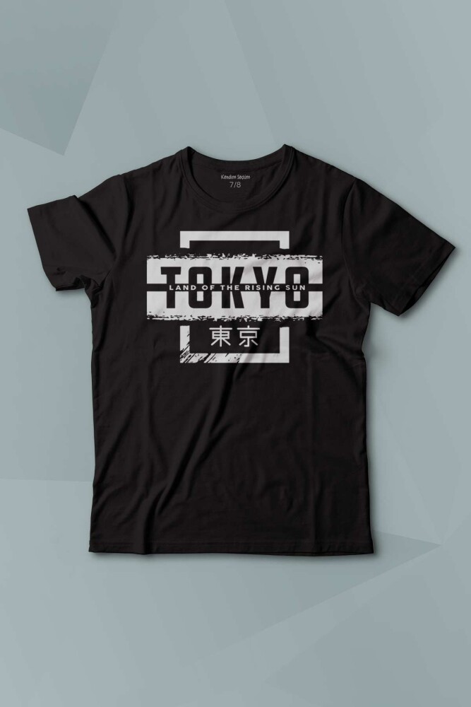 Japonca Tokyo Şehri Japonya Japan Baskılı Çocuk Tişört Kısa Kollu - KENDİM SEÇTİM