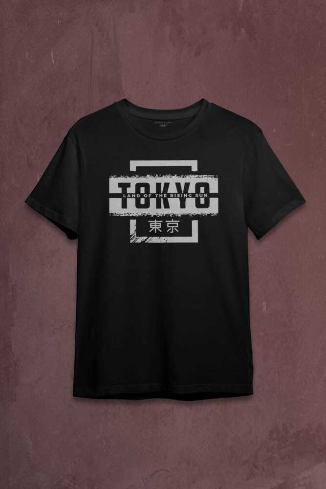 Japonca Tokyo Şehri Japonya Japan Baskılı Tişört Unisex T-shirt - 1