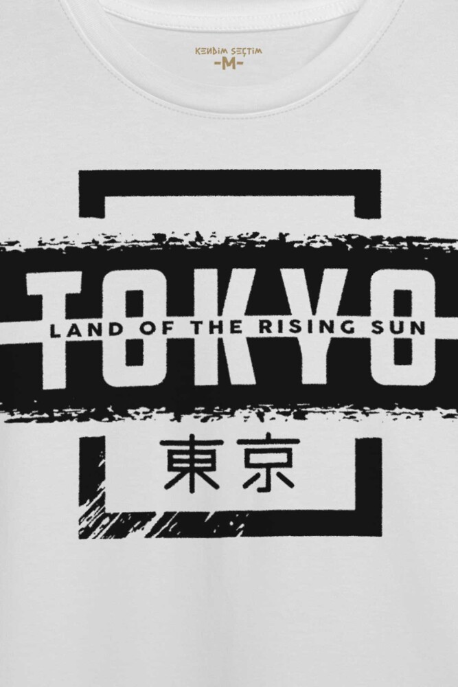 Japonca Tokyo Şehri Japonya Japan Baskılı Tişört Unisex T-shirt (1)