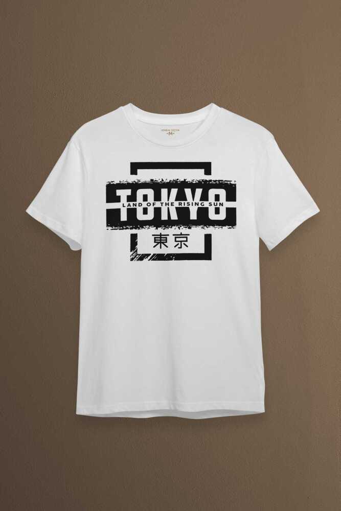 Japonca Tokyo Şehri Japonya Japan Baskılı Tişört Unisex T-shirt - 1