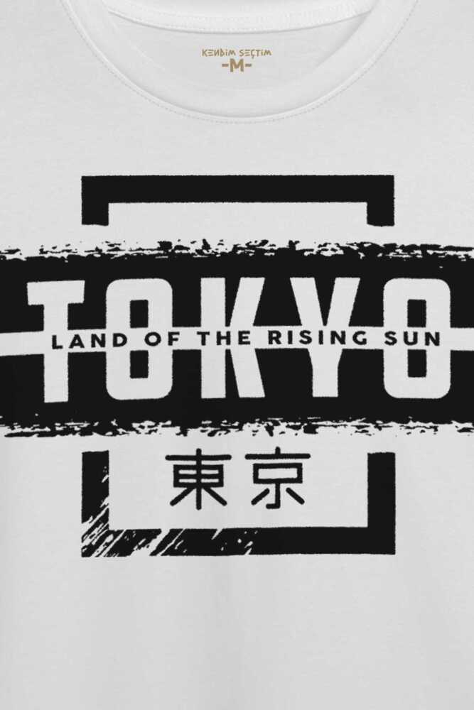 Japonca Tokyo Şehri Japonya Japan Baskılı Tişört Unisex T-shirt (1)