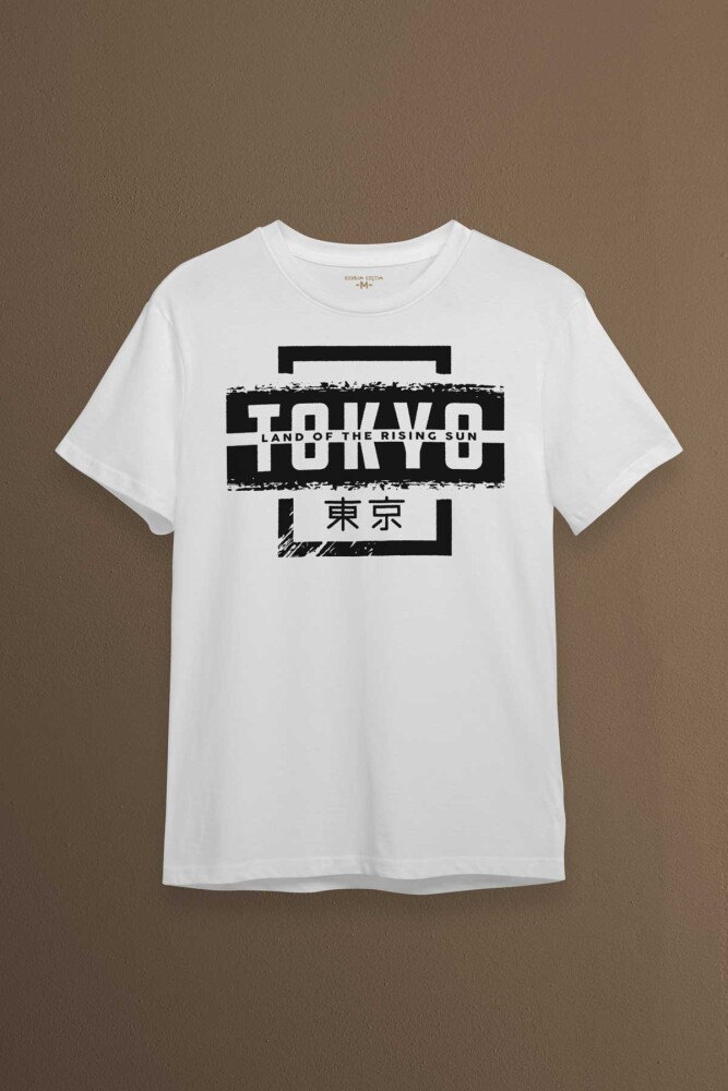 Japonca Tokyo Şehri Japonya Japan Baskılı Tişört Unisex T-shirt - 1