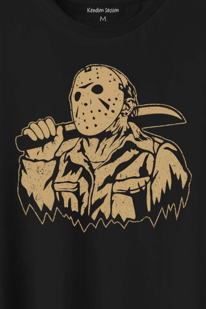 Jason 13. Cuma Korku Film Friday Baskılı Tişört Unisex T-Shirt - 2