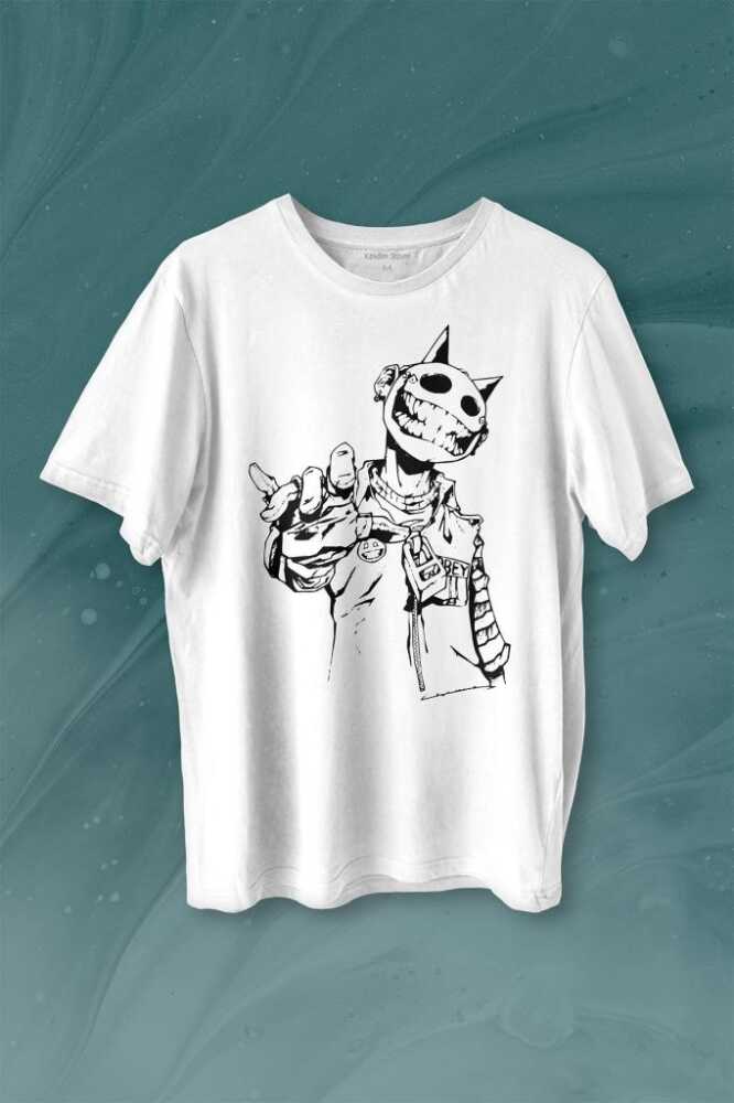 Jester J Smile Venom Gothic Maske Mask Sokak Baskılı Tişört Unisex T-shirt - 1