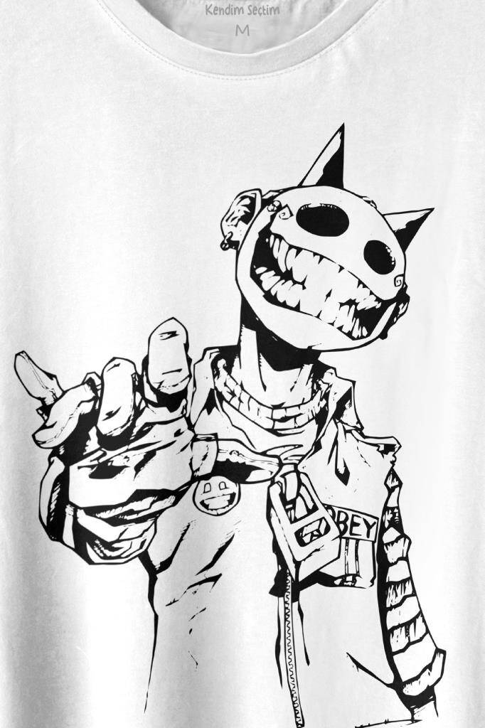 Jester J Smile Venom Gothic Maske Mask Sokak Baskılı Tişört Unisex T-shirt (1)