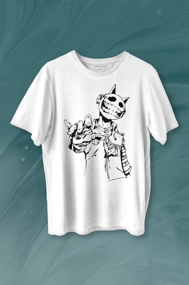 Jester J Smile Venom Gothic Maske Mask Sokak Baskılı Tişört Unisex T-shirt - 1