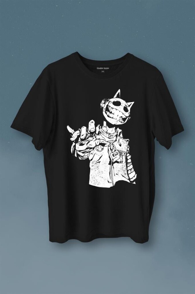 Jester J Smile Venom Gothic Maske Mask Sokak Baskılı Tişört Unisex T-Shirt - 1