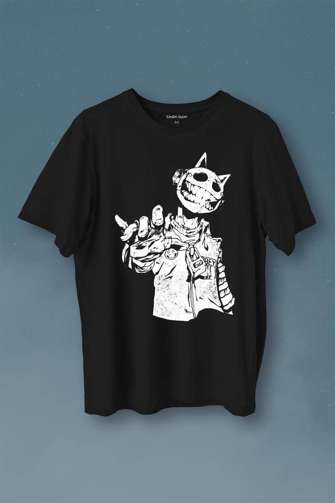 Jester J Smile Venom Gothic Maske Mask Sokak Baskılı Tişört Unisex T-Shirt - 1