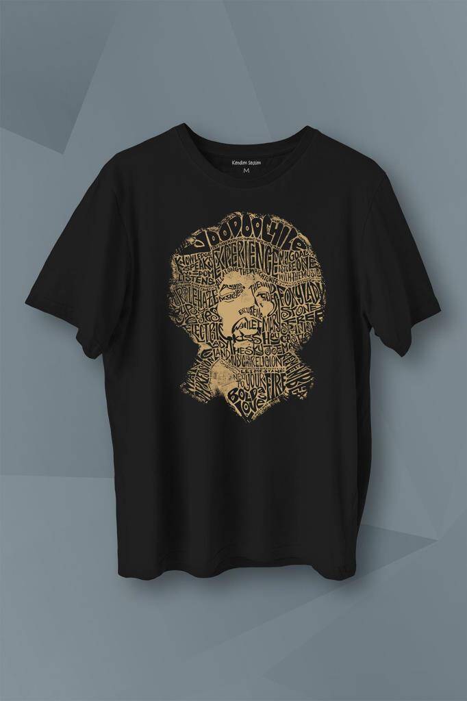 Jimi Hendrix Rock Heavy Blues Gitar Baskılı Tişört Unisex T-Shirt - 1