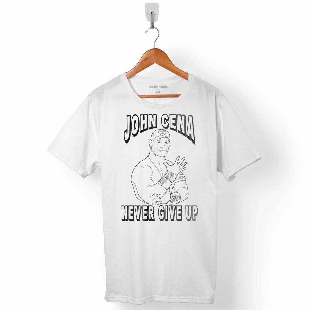 JOHN CENA NEVER GIVE UP WWE AMERİKAN GÜREŞİ ERKEK TİŞÖRT - 1