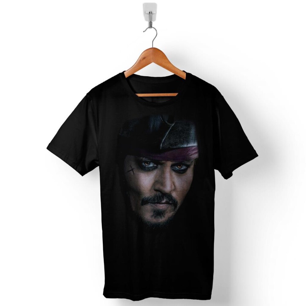 Johnny Depp Captain Jack Sparrow Karayip Korsanları Baskılı Tişört Unisex T-Shirt - KENDİM SEÇTİM