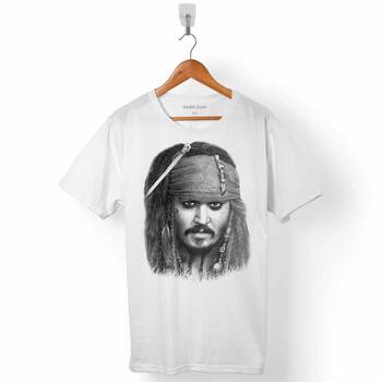 JOHNNY DEPP CAPTAIN JACK SPARROW KARAYİP KORSANLARI ERKEK TİŞÖRT - 1