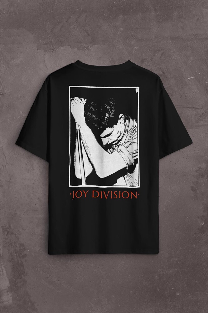 Joy Division Ian Curtis 90S Rock Punk Uk Sırt Ön Baskılı Oversize Tişört Unisex T-Shirt - 1