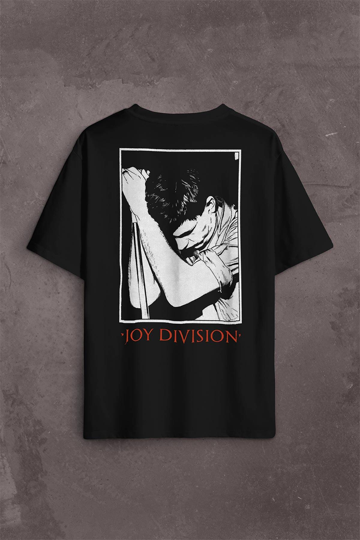 Joy Division Ian Curtis 90S Rock Punk Uk Sırt Ön Baskılı Oversize Tişört Unisex T-Shirt - 1