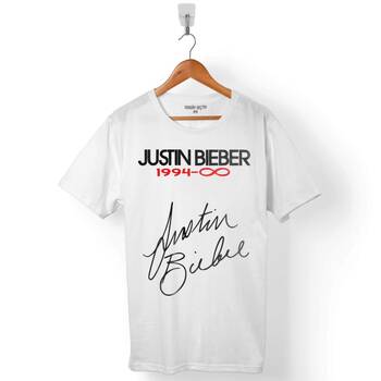 JUSTIN BIEBER 1994 İMZASI SIGNATURE ERKEK TİŞÖRT - 1