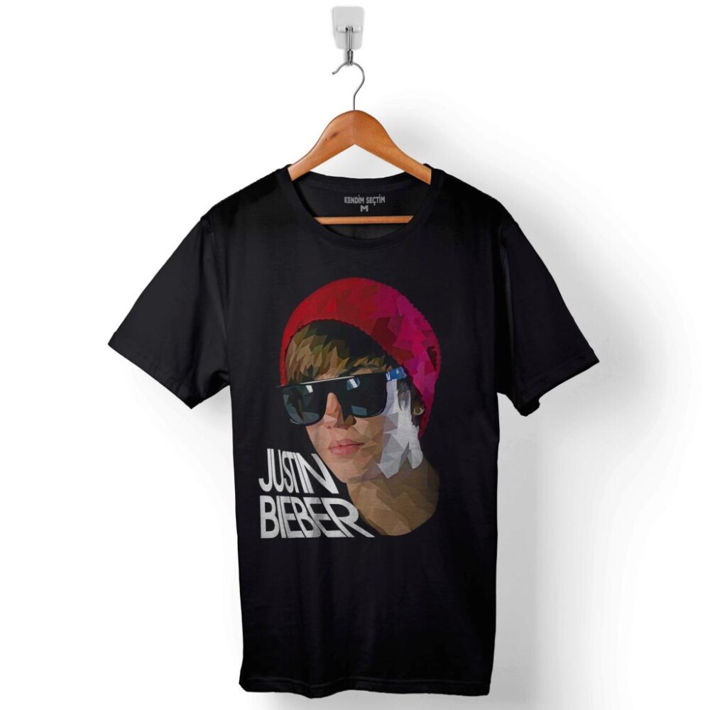Justin Bieber 1994 Silüet Baskılı Tişört Unisex T-Shirt - 1