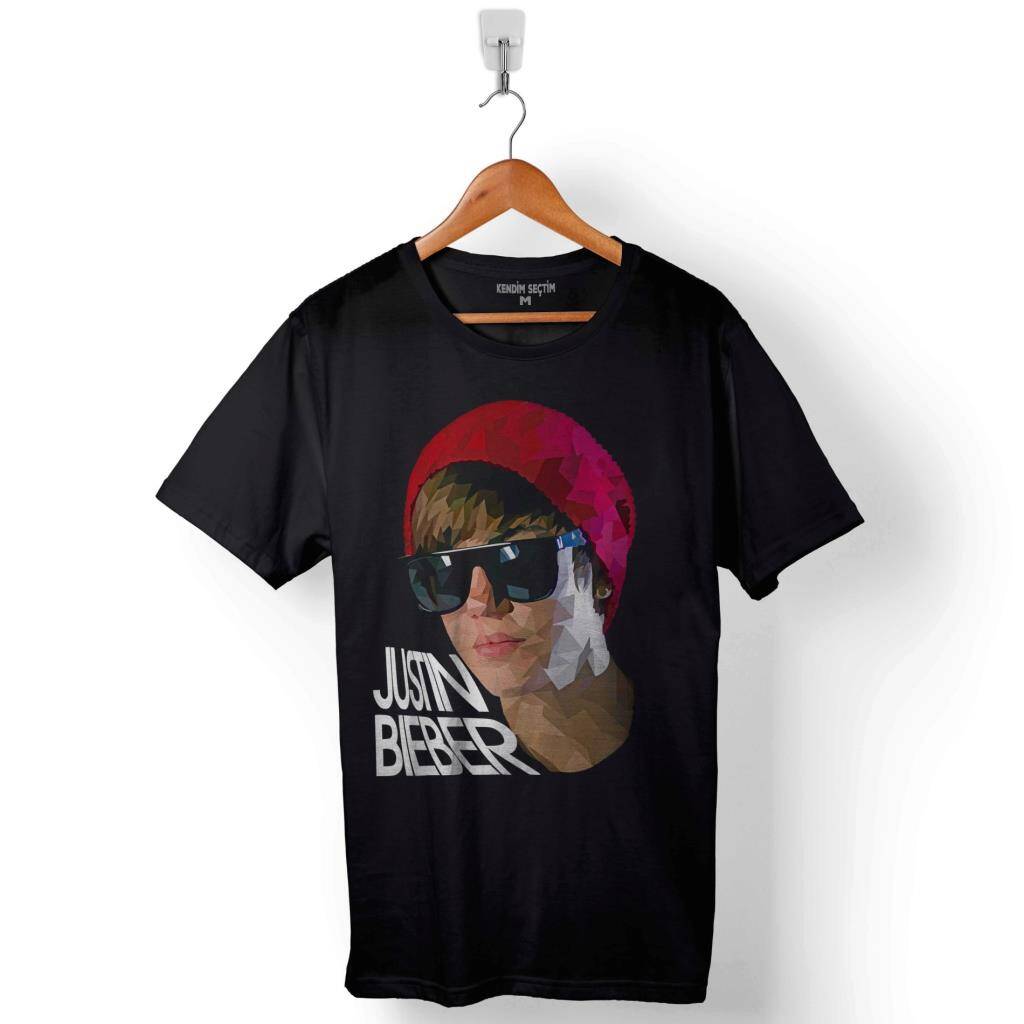 Justin Bieber 1994 Silüet Baskılı Tişört Unisex T-Shirt - 1
