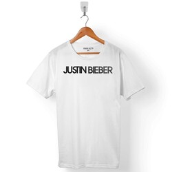 JUSTIN BIEBER İSMİ YAZILI ERKEK TİŞÖRT - 1