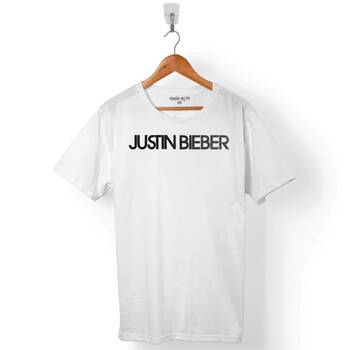 JUSTIN BIEBER İSMİ YAZILI ERKEK TİŞÖRT - 1