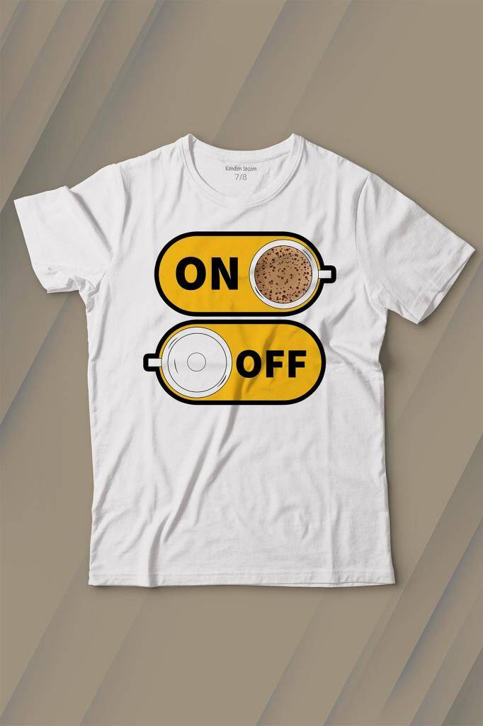 Kahve On Off Coffee Baskılı Tişört Çocuk T-shirt