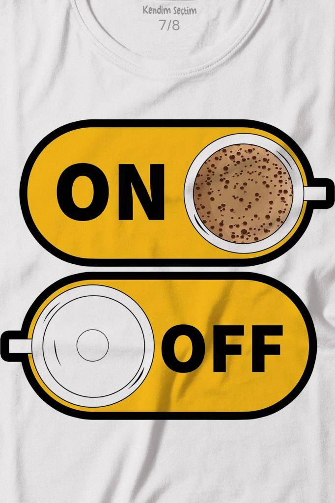 Kahve On Off Coffee Baskılı Tişört Çocuk T-shirt (1)