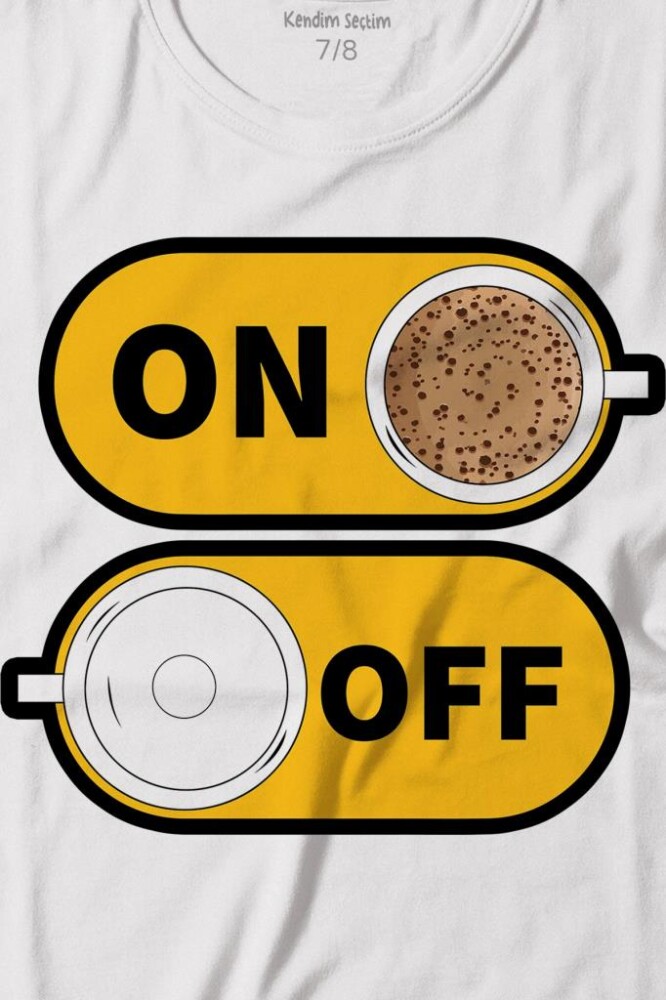 Kahve On Off Coffee Baskılı Tişört Çocuk T-shirt - 2