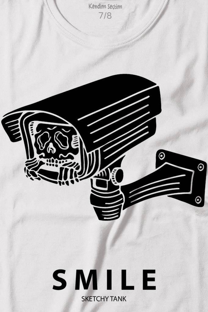 Kamera Smile Selfie Big Brother Baskılı Tişört Çocuk T-shirt (1)