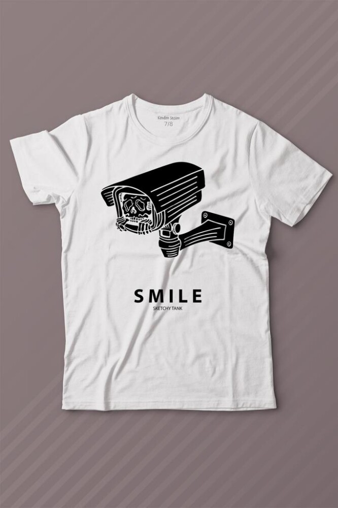 Kamera Smile Selfie Big Brother Baskılı Tişört Çocuk T-shirt - KENDİM SEÇTİM