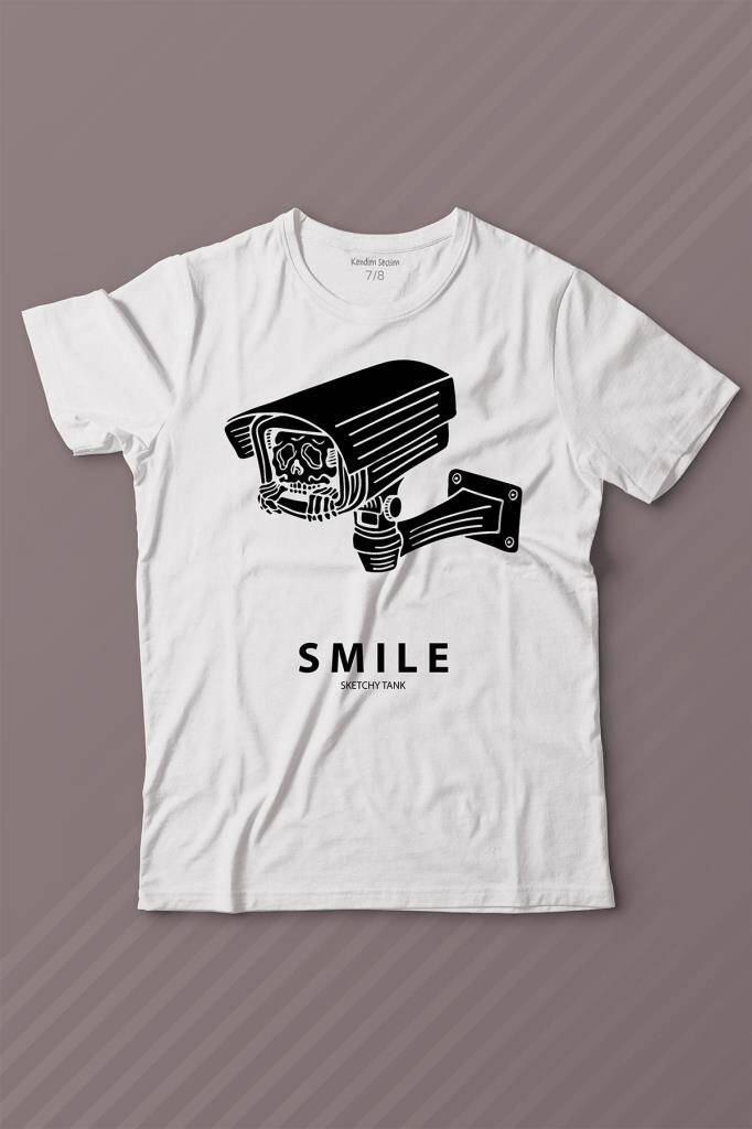Kamera Smile Selfie Big Brother Baskılı Tişört Çocuk T-shirt - 1