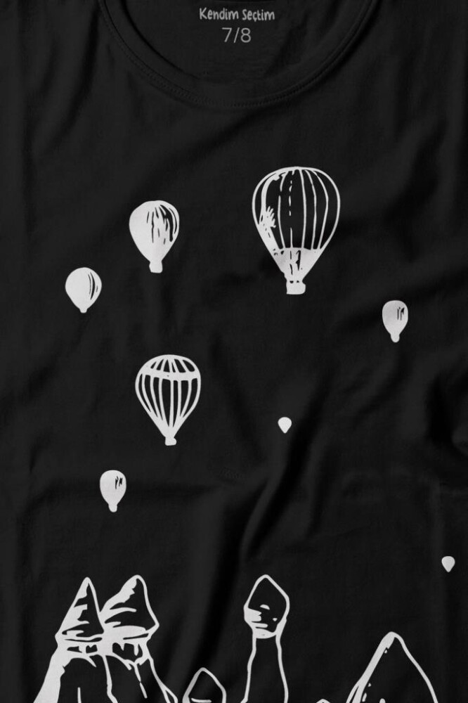 Kapadokya Nevşehir Peri Bacaları Cappadocia Baskılı Tişört Çocuk T-shirt - 2