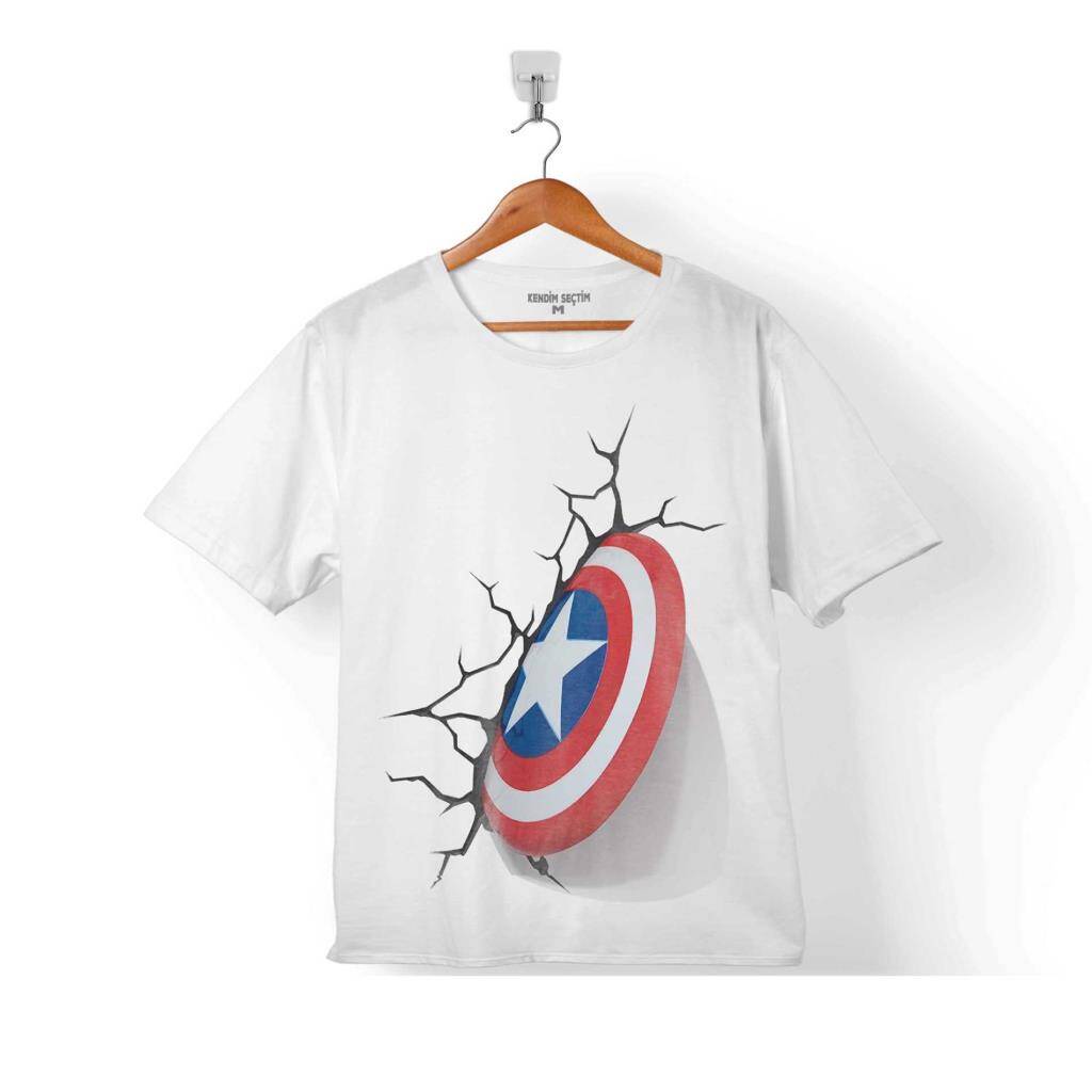 KAPTAN AMERİKA CAPTAIN AMERICA 3D 3 BOYUTLU 2 ÇOCUK TİŞÖRT - 1