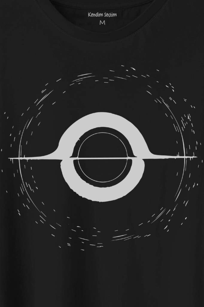 Kara Delik Uzay Zaman Galaksi Karadelik Baskılı Tişört Unisex T-Shirt (1)