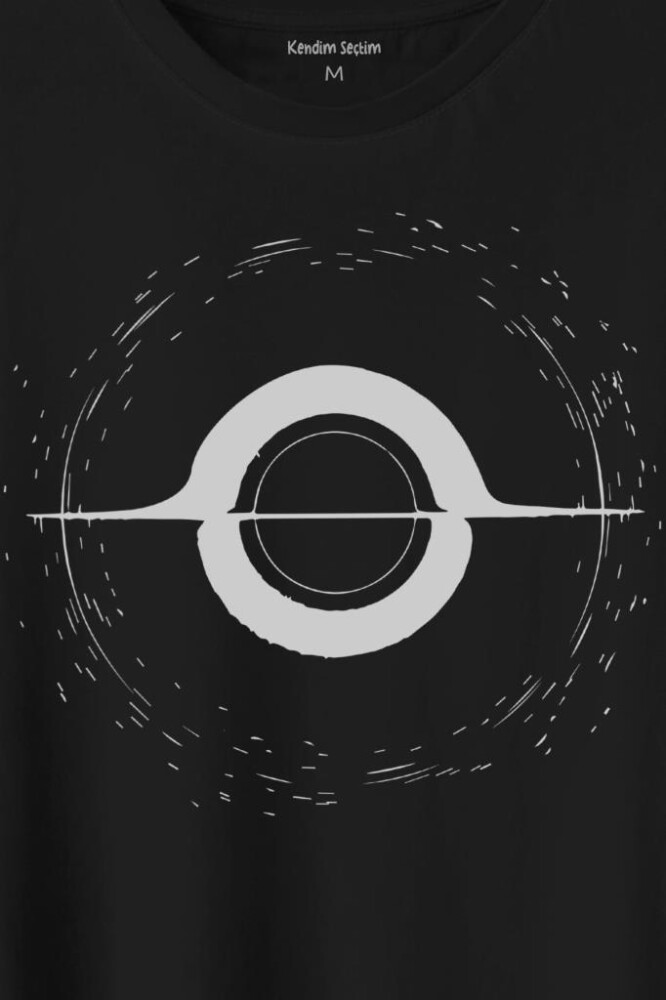 Kara Delik Uzay Zaman Galaksi Karadelik Baskılı Tişört Unisex T-Shirt (1)