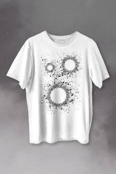Kara Delik Uzay Zaman Galaksi Karadelikler Cosmos Kümesi Baskılı Tişört Unisex T-shirt - 1