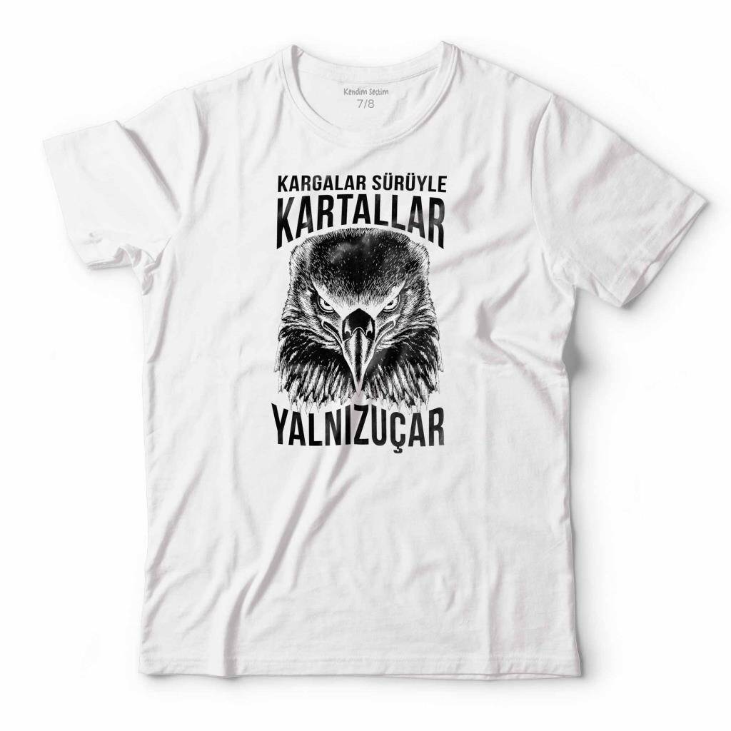 KARGALAR SÜRÜYLE KARTALLAR YALNIZ UÇAR KARTAL KAFA ÇOCUK TİŞÖRT - 1