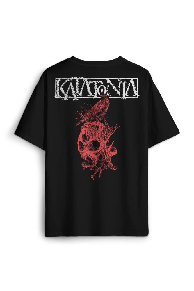 Katatonia Doom Metal Music Baskılı Oversize T-shirt Siyah Unisex Tişört - 1