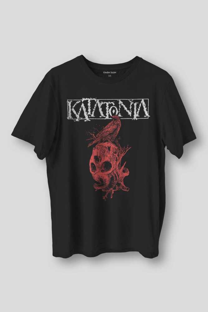 Katatonia Doom Metal Music Baskılı Siyah Regular Fit T-shirt