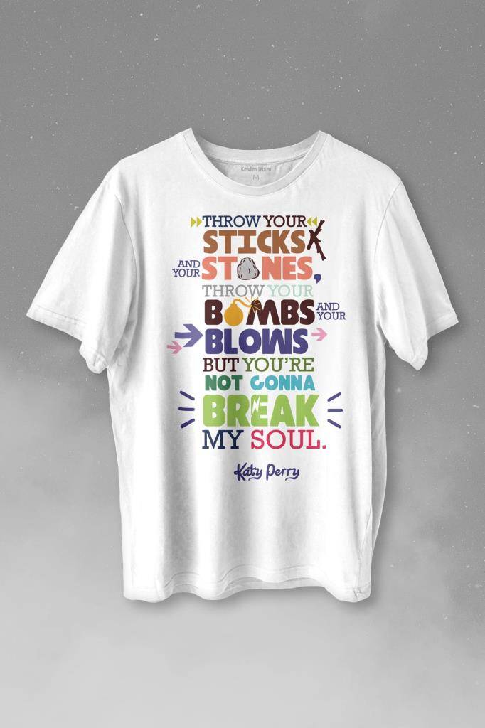 Katty Pery Music Müzik Pop Baskılı Tişört Unisex T-shirt - 1