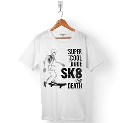 KAYKAY SKATEBOARDING KURU KAFA DEATH KAY KAY SPORU ERKEK TİŞÖRT - 1