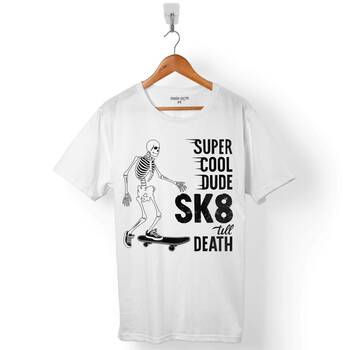 KAYKAY SKATEBOARDING KURU KAFA DEATH KAY KAY SPORU ERKEK TİŞÖRT - 1